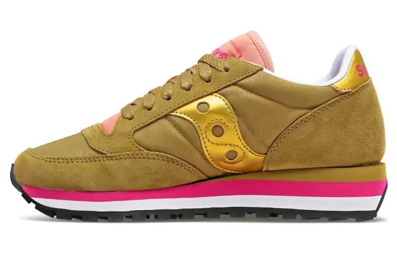Saucony Jazz Triple Olive Gold Pink Women's