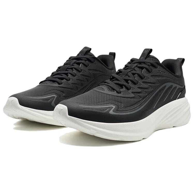 XTEP Minimalist Fashion Cushioning Coverage Lightweight Low top Casual Running Shoes Women’s Black