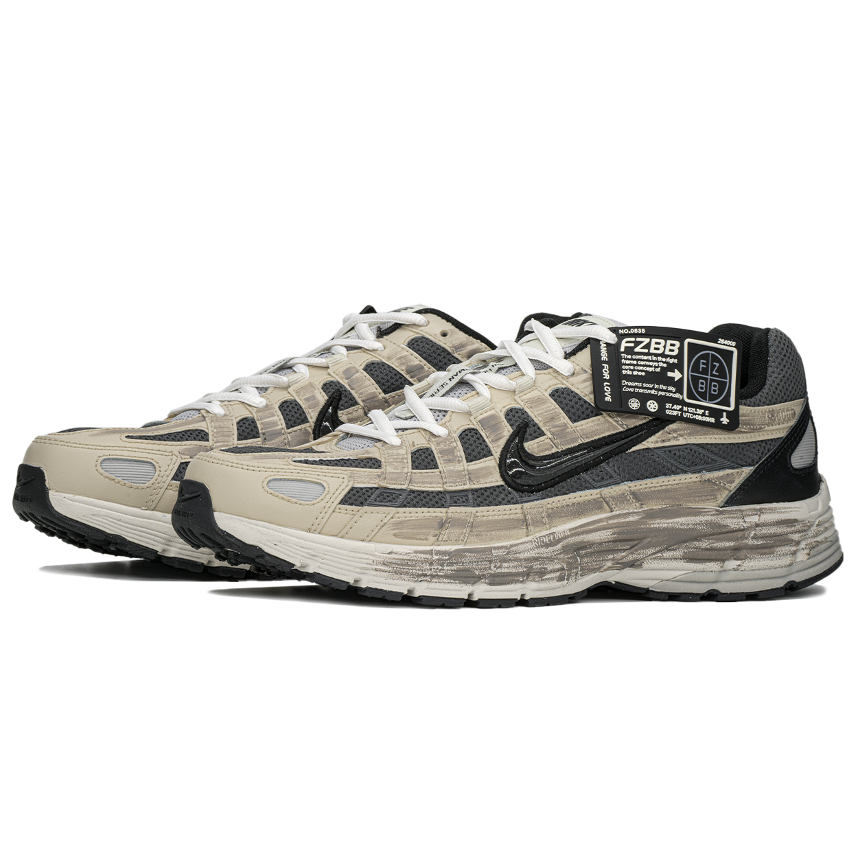 Nike P 6000 Slip Resistant Slip Resistant Low top Running Shoes Unisex Black Gray