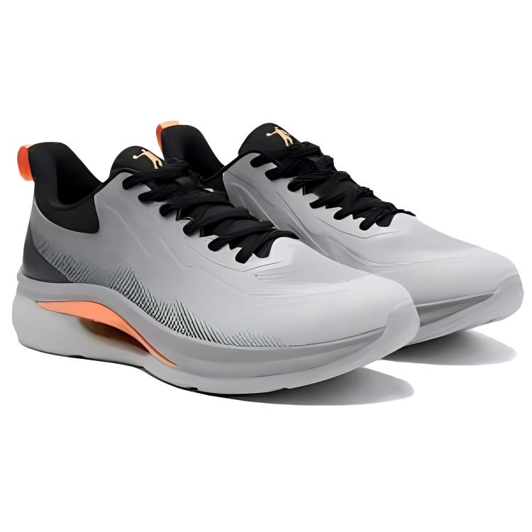 QIAODAN Slip Resistant Abrasion Resistant Low top Casual Running Shoes Men’s Gray
