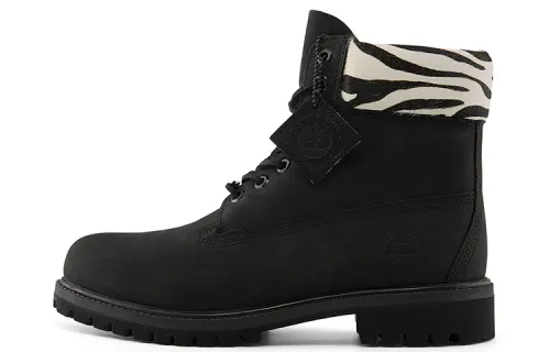 Timberland Jungle Pack 6 Inches Boots, Loose Fit Top Grain Cow Leather Crew Outdoor Boots Men's Black