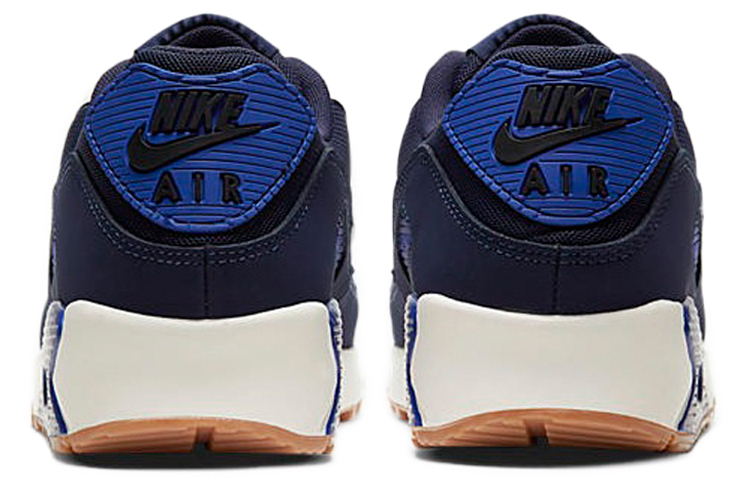 Мужские кроссовки Nike Air Max 90 PRM (бежево-синий) — фото 5