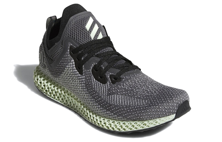 Мужские кроссовки adidas Alphaedge 4D (серо-зеленые) — Чёрный / серый / зелёный — фото 3