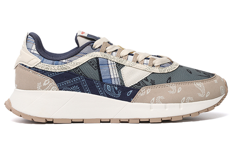 XTEP Cushioning Slip Resistant Abrasion Resistant Lightweight Low top Running Shoes Men’s Green Beige
