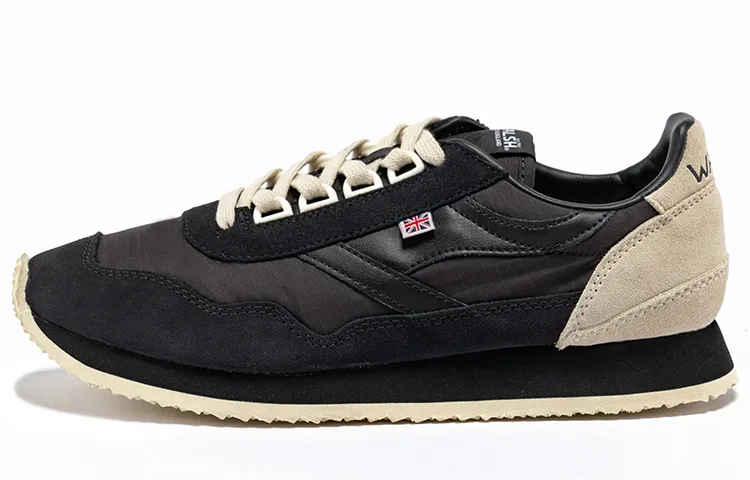 Norman Walsh ENS series Barnfit Barn style outdoor retro thick-soled jogging suede nylon low-top running shoes men and women same style black beige