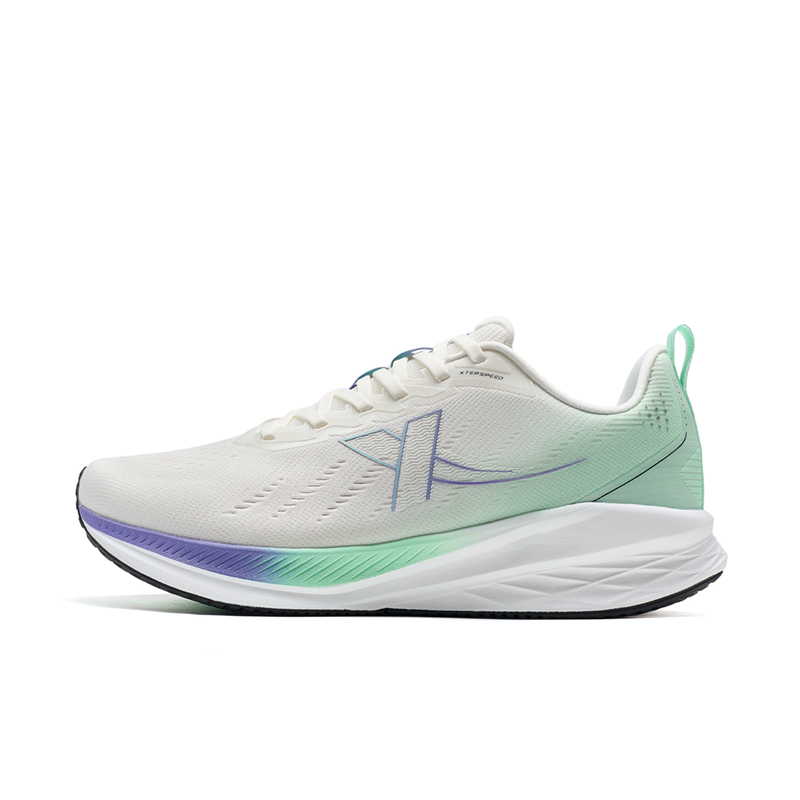 XTEP 5.0LITE Cushioning Rebound Low top Running Shoes Men’s White Purple Green
