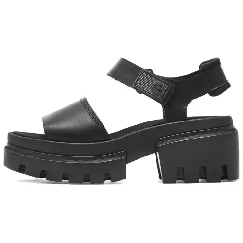 Timberland Women's Everleigh Ankle Strap Sandal 'Triple Black'