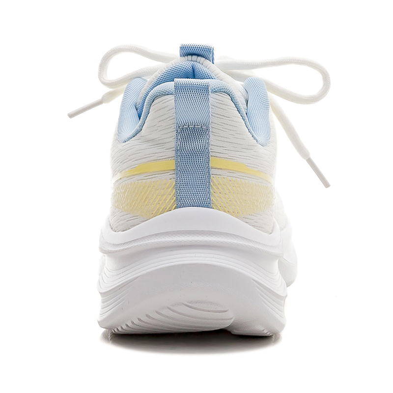 HUANQIU Slip Resistant, Abrasion Resistant, Breathable Low top Casual Running Shoes Women’s White Yellow