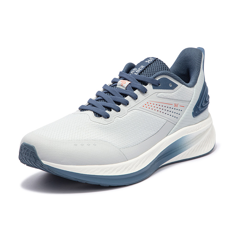 361° Sharp Brilliance Collection Slip Resistant Abrasion Resistant Low top Running Shoes Men’s Gray Blue