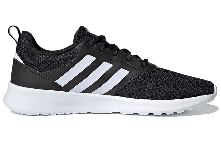 Женские кроссовки adidas neo Qt Racer 2.0 (черно-белые) — Чёрный / белый — фото 2