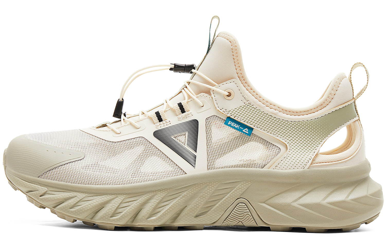 PEAK Cushioning Rebound Abrasion Resistant Breathable Slip Resistant Low top Running Shoes Men’s Light Khaki