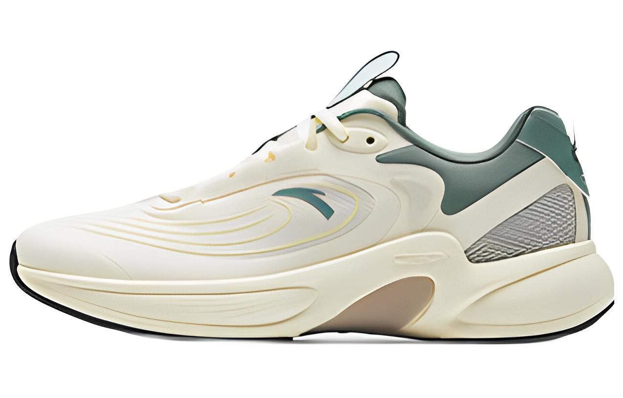 Anta C37+ Slip Resistant Abrasion Resistant Low top Casual Running Shoes Men's White Green