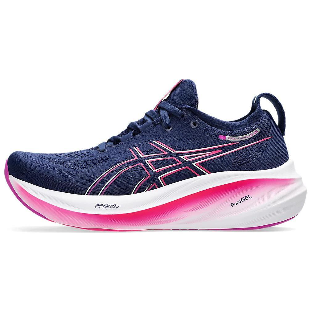 Женские кроссовки ASICS GEL-NIMBUS 26 (черно-розовые)