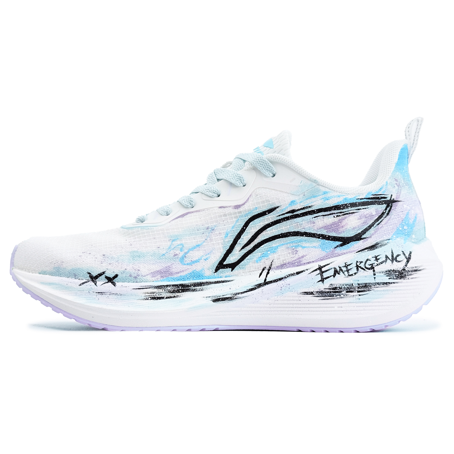 Li Ning Wuyue Cushioning Rebound Low top Casual Running Shoes Women’s Blue Purple