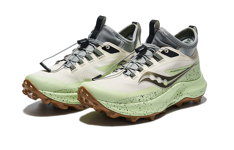 Saucony Peregrine Falcon 13 Abrasion Resistant Low top Running Shoes Women’s Green Gray