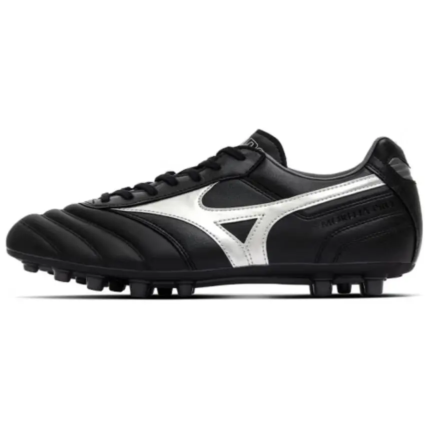 Mizuno Morelia AG Artificial Ground Slip Resistant Abrasion Resistant Soccer Shoes Men's Black Silver Gray