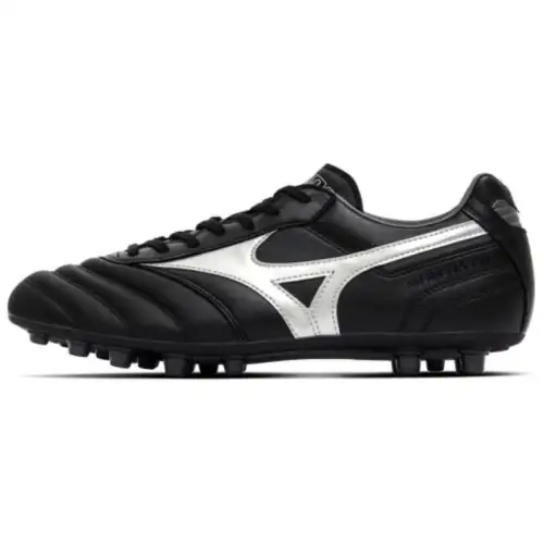 Mizuno Morelia AG Artificial Ground Slip Resistant Abrasion Resistant Soccer Shoes Men's Black Silver Gray