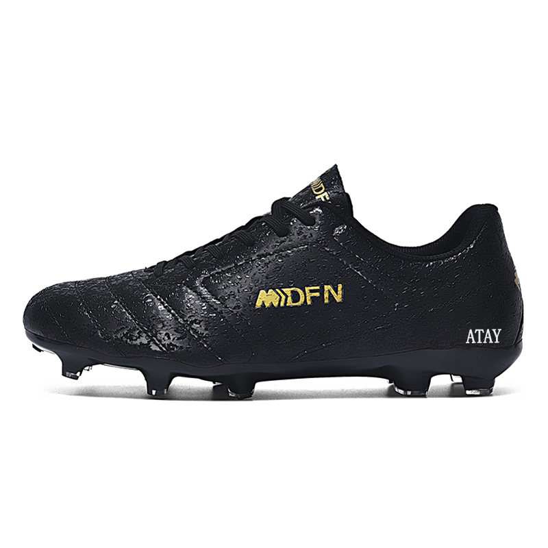 ATAY Slip Resistant Abrasion Resistant Slip Resistant Abrasion Resistant Soccer Shoes Unisex Black