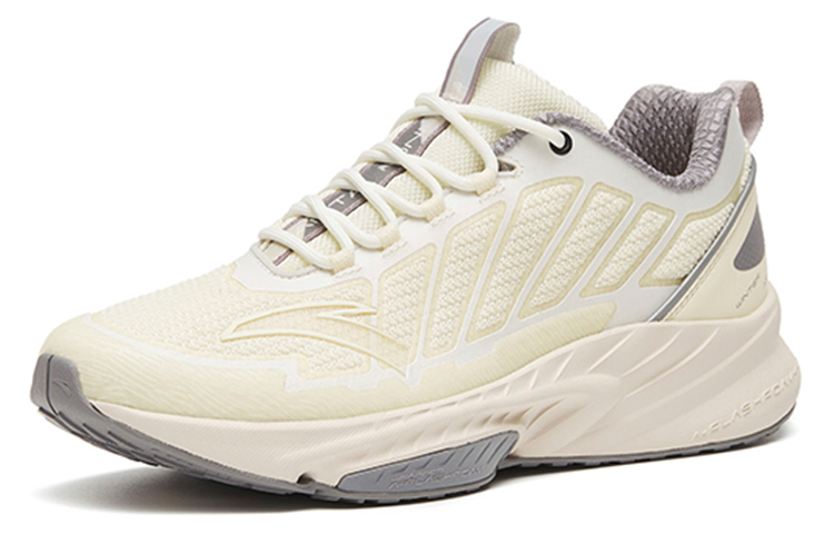 Anta Cushioning Slip Resistant Abrasion Resistant Low top Running Shoes Men’s White Gray