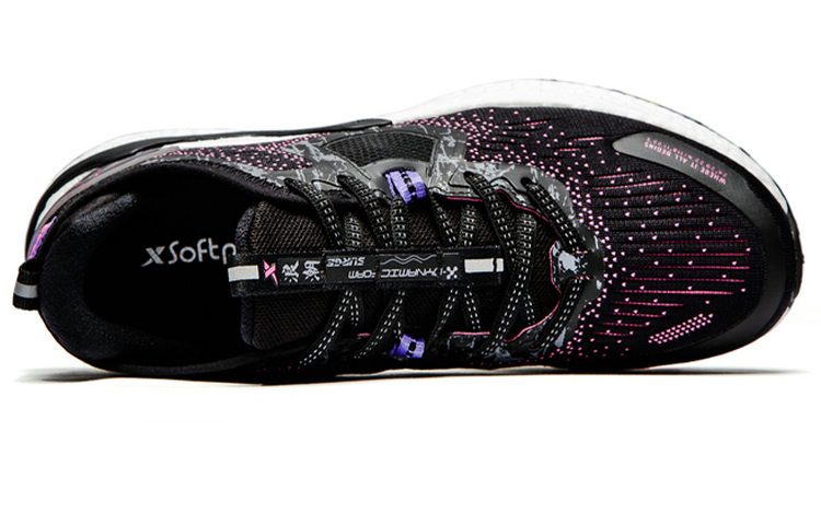 XTEP Dynamic Foam X2 Fabric Cushioning Abrasion Resistant Breathable Low top Running Shoes Women’s Black Red
