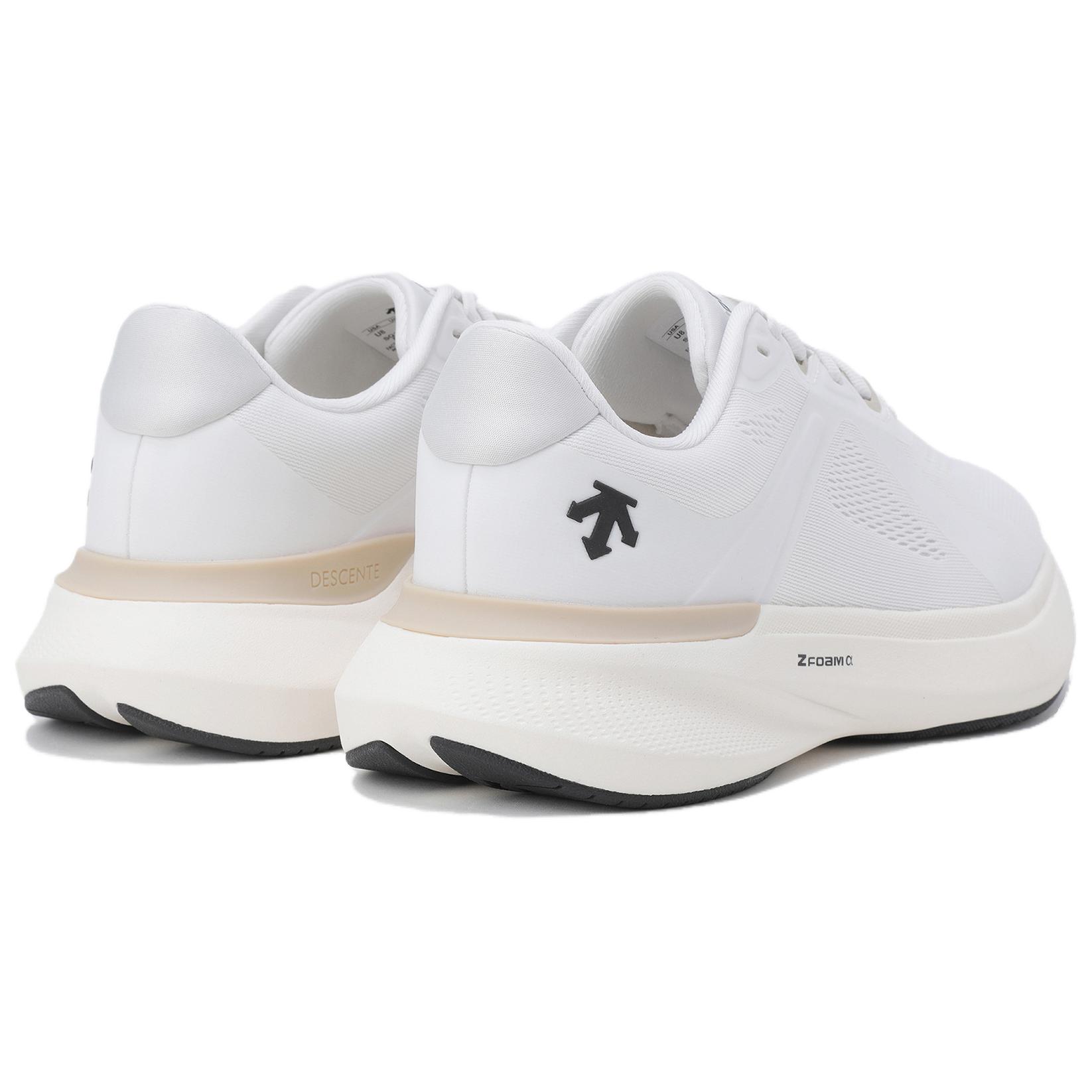 DESCENTE Alpha Support Slip Resistant Abrasion Resistant Low top Training City Commuting Running Shoes Unisex White