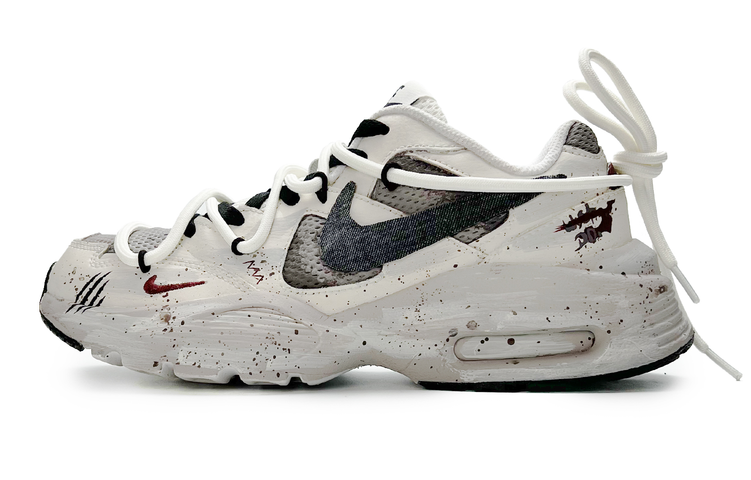Nike Air Max Fusion Slip Resistant Abrasion Resistant Low top Casual Running Shoes Women’s Gray