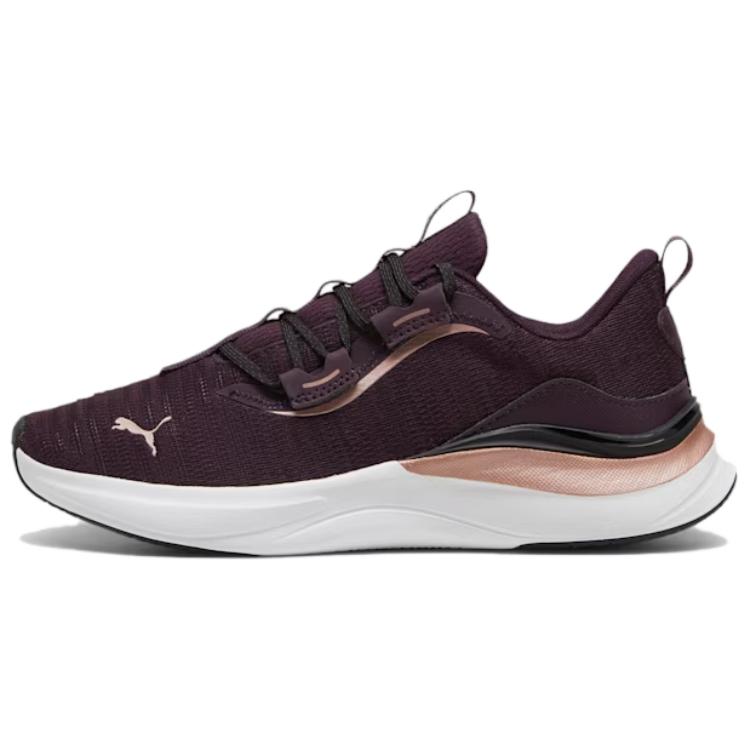 PUMA Softride Slip Resistant Abrasion Resistant Low top Casual Running Shoes Women's Coffee Purple