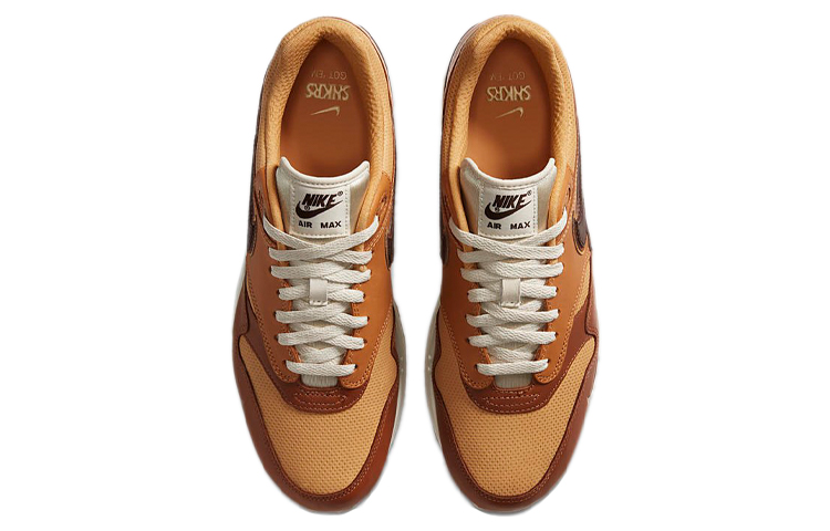 Кроссовки Nike Air Max 1 (коричнево-белые) — Коричневыйбелый — фото 4