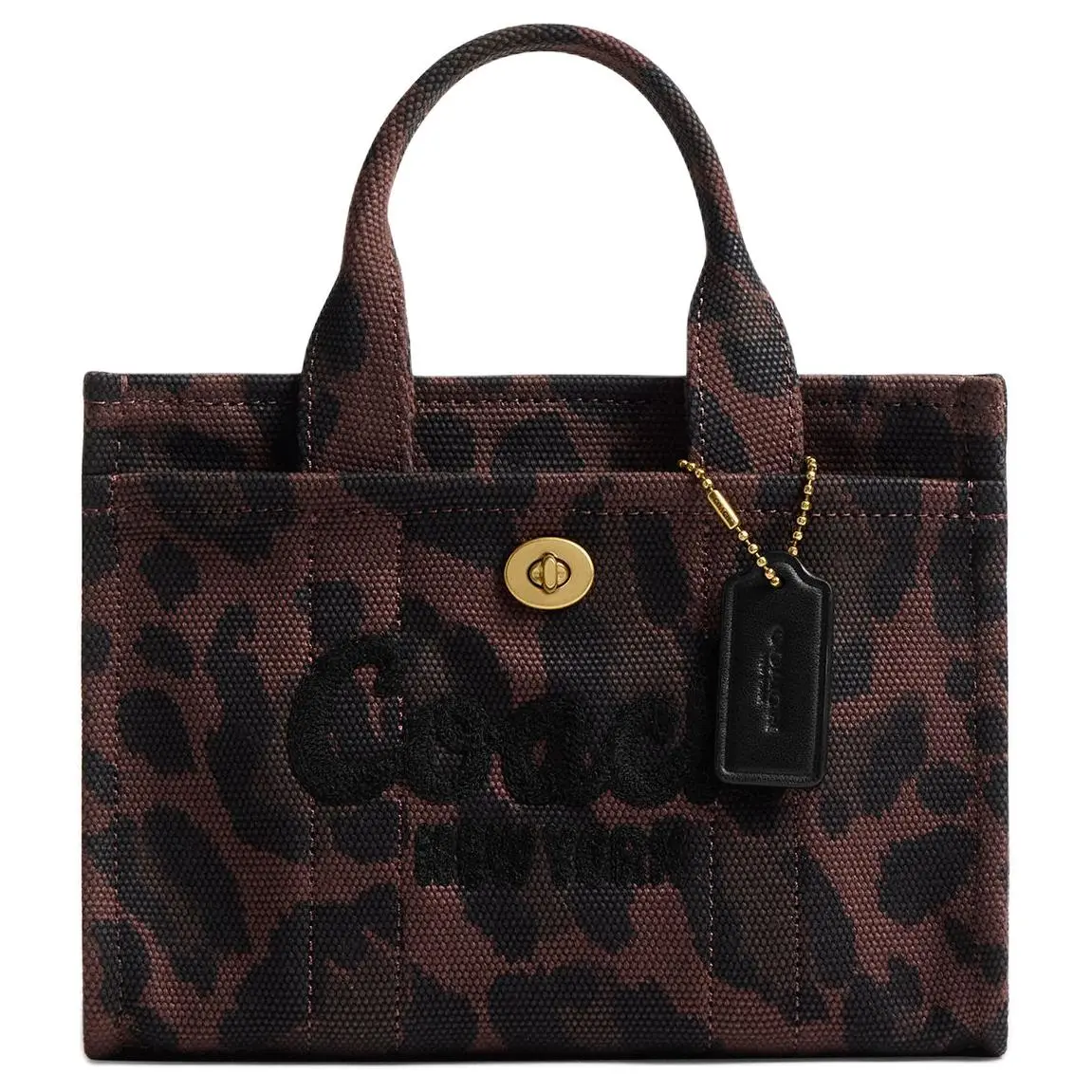 COACH Cargo Fabric One Shoulder Handbag Small Women's Dark Brown