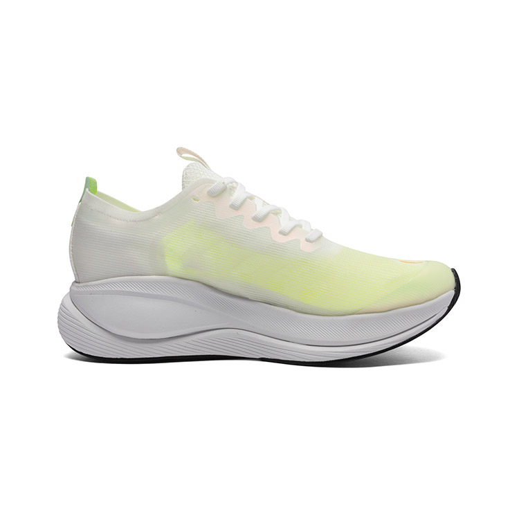 LPMX Fabric Cushioning Breathable Low top Sprint Running Shoes Unisex White Lotus Orange/Olympic Edition