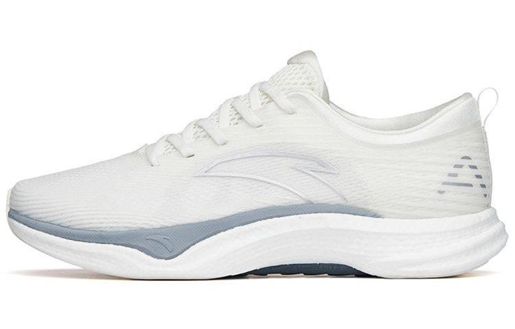 ANTA Four Generations Of Hydrogen Running Shoes Women's Low Top Ivory White/Silver