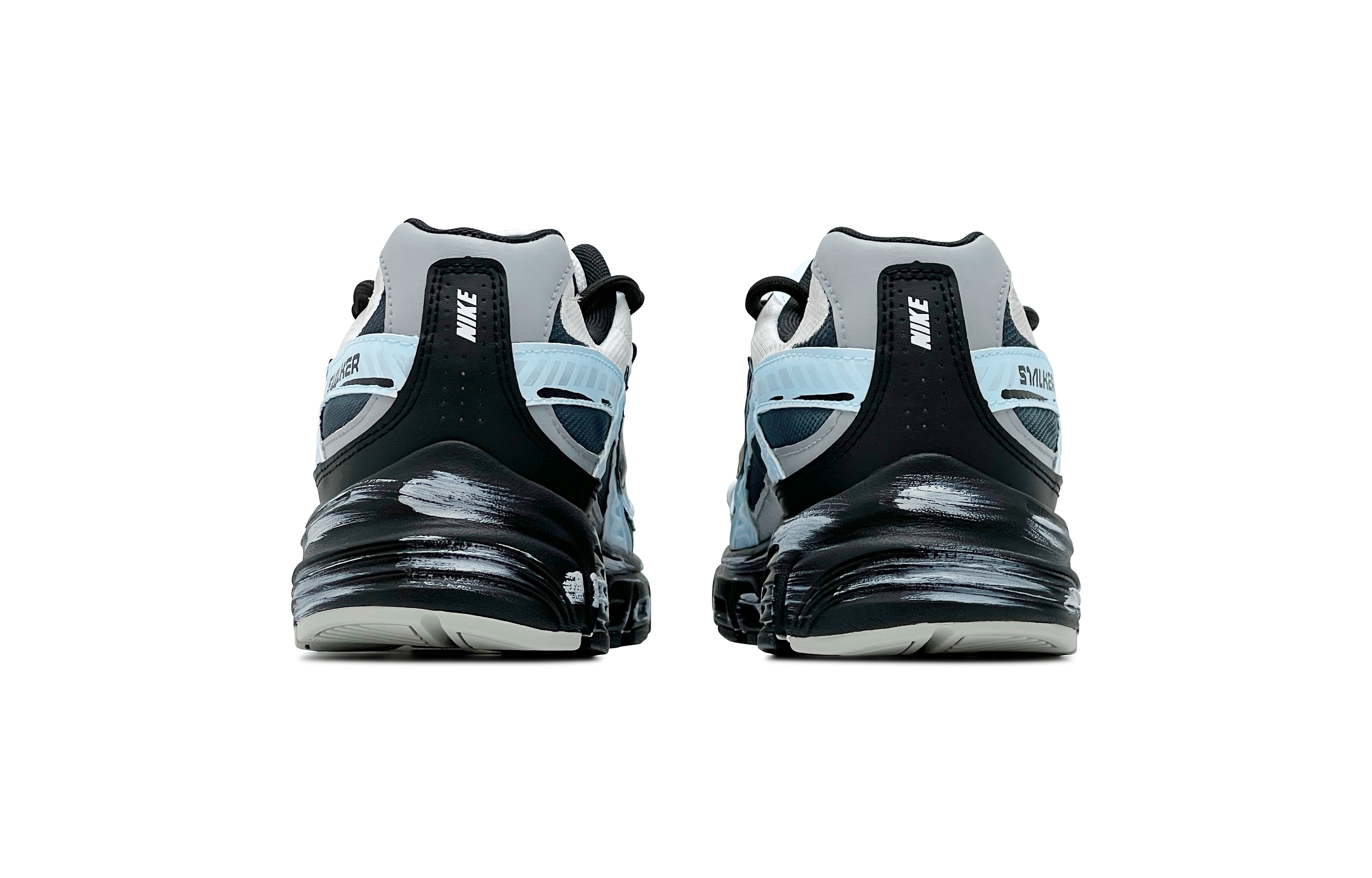 Nike Initiator Abrasion Resistant Low top Running Shoes Men’s Black White Blue