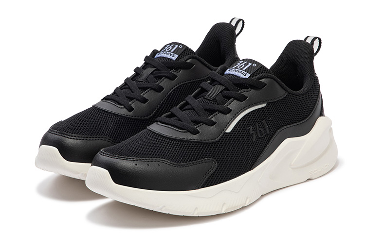 361° Blade Cushioning Slip Resistant Abrasion Resistant Breathable Low top Running Shoes Women’s Black White