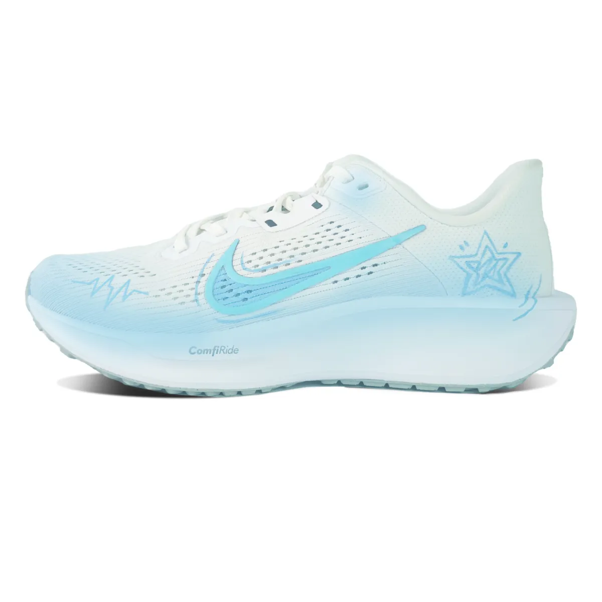 Nike Quest 6 Cushioning Breathable Cushioning Breathable Low top Running Shoes Men's Blue White