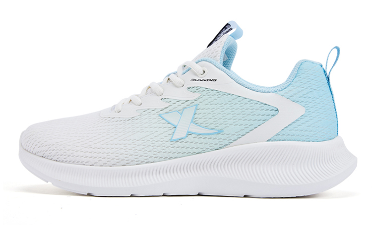 XTEP Cushioning Slip Resistant Abrasion Resistant Lightweight Rebound Low top Running Shoes Men’s White Blue