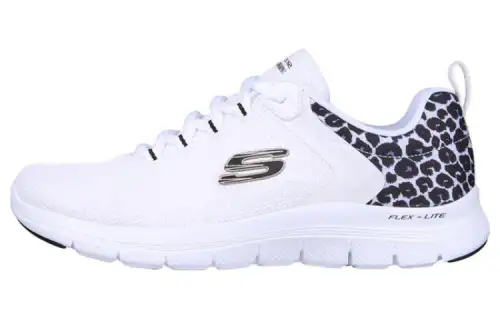 Skechers Flex Appeal 4.0 Fabric Fashion Cushioning Abrasion Resistant Low top Sports Casual Shoes Women's White
