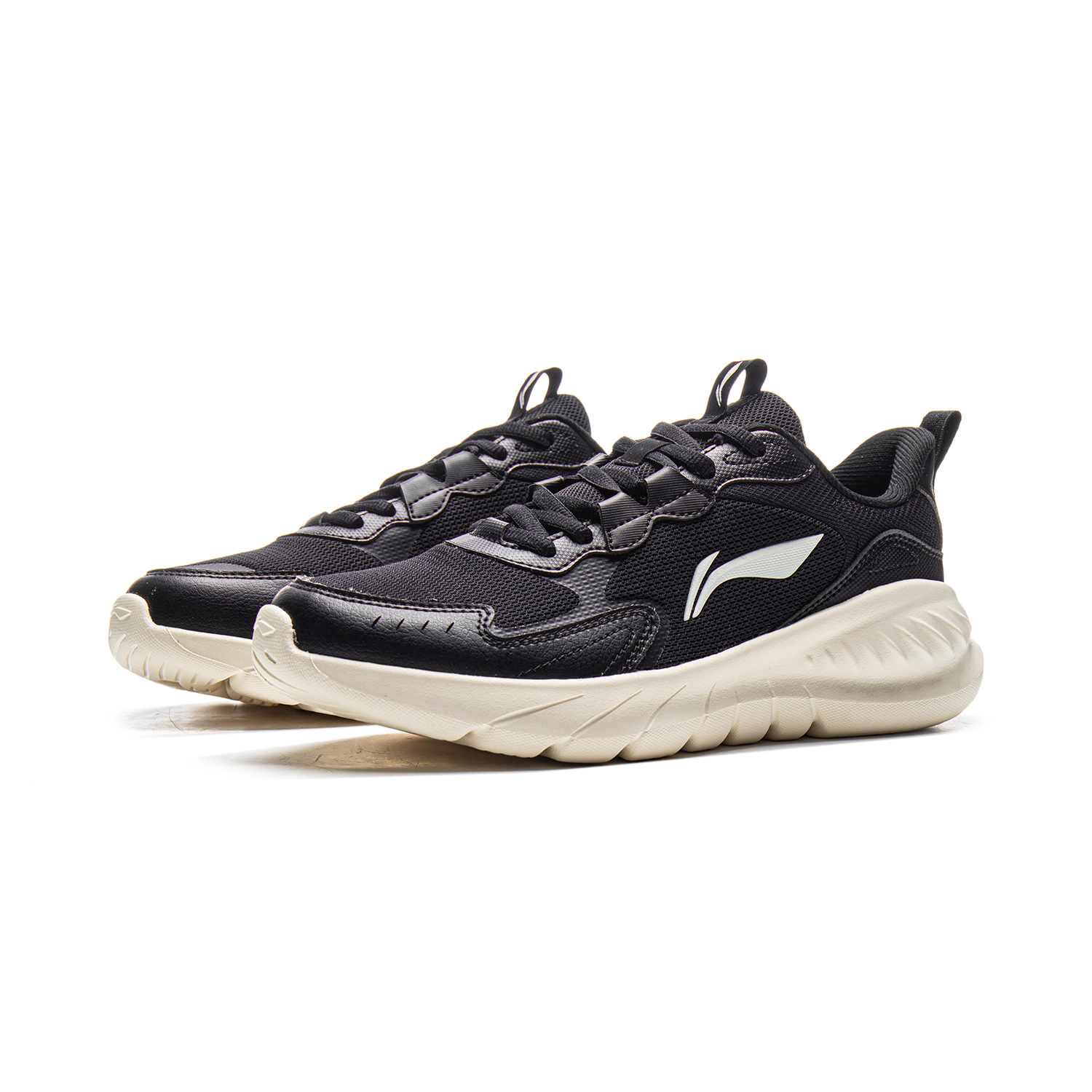 Li Ning Light Lanying Cushioning Abrasion Resistant Breathable Lightweight Low top Casual Running Shoes Women’s Black