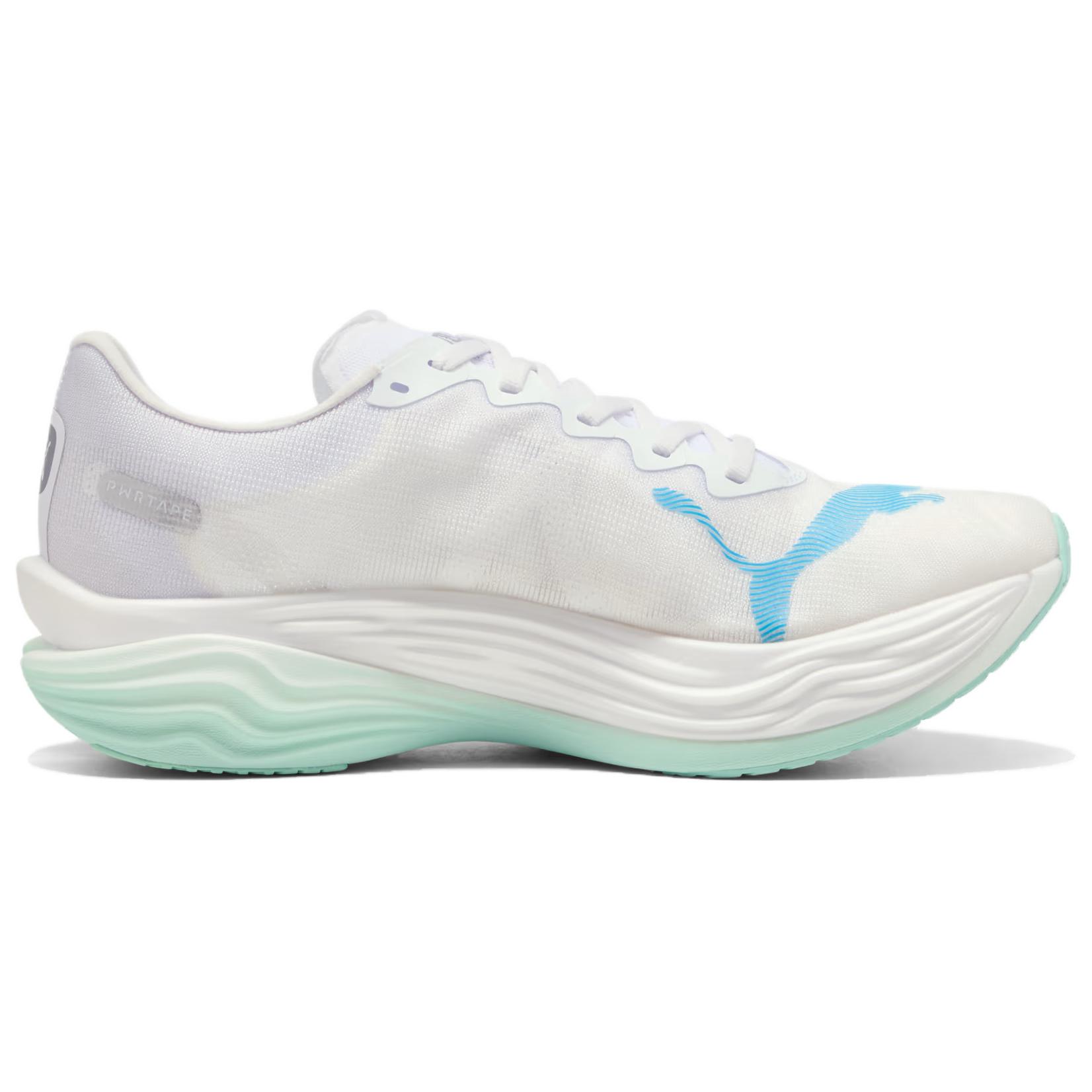 PUMA Deviate NITRO Elite 3 Abrasion Resistant Support Low top Casual Running Shoes Men’s White Blue