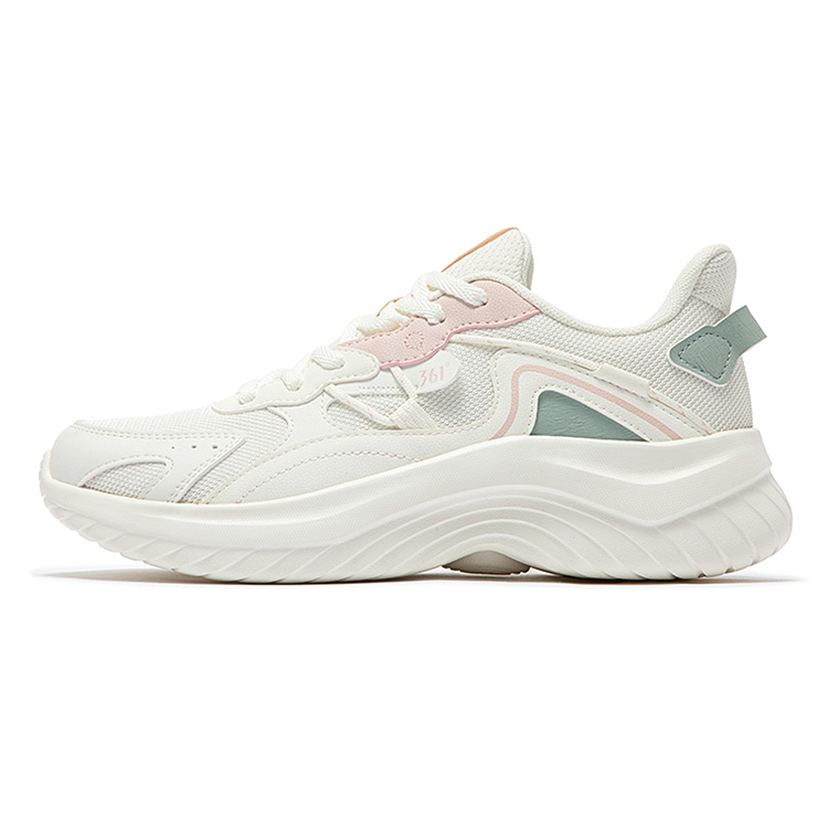 361° Cushioning Slip Resistant Abrasion Resistant Lightweight Low top Casual Running Shoes Women’s White Pink Green