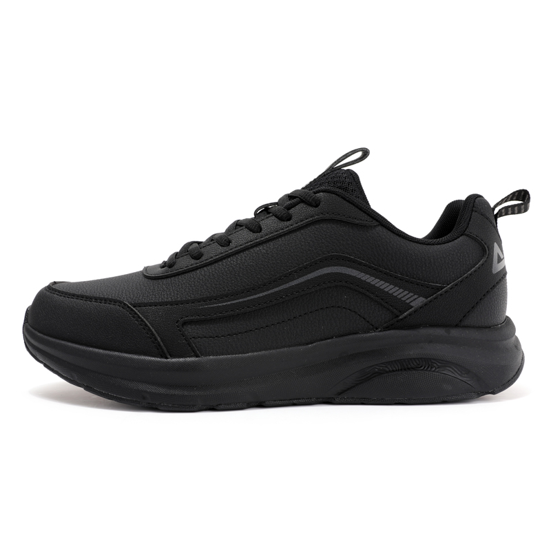 PEAK Running Shoes Men’s Low Top All Black