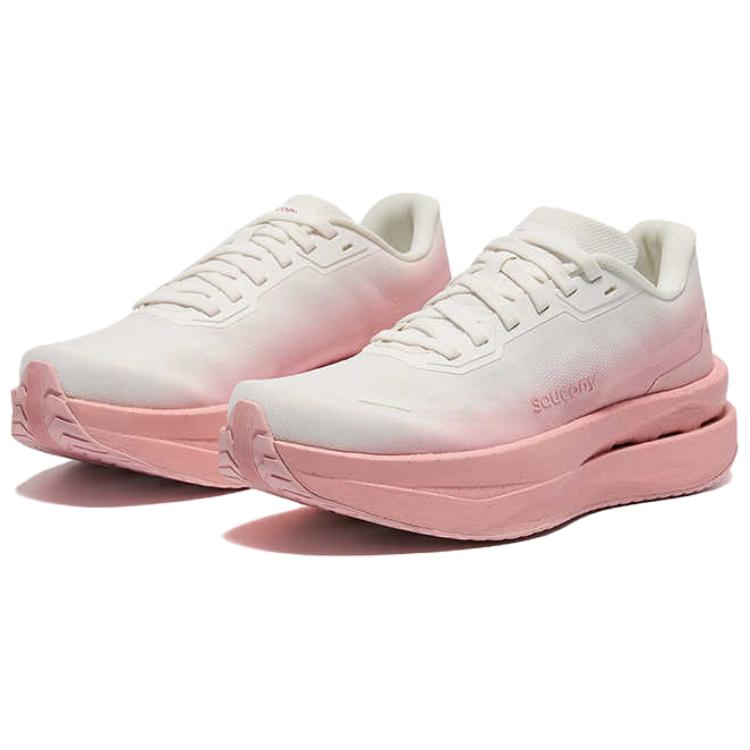 Saucony GRID ID Cushioning Abrasion Resistant Cushioning, Wear Resistant Low top Running Shoes Women’s White Pink