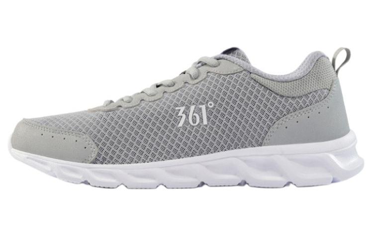 361° Breathable Mesh Cushioning Slip Resistant Low top Running Shoes Men’s Gray White
