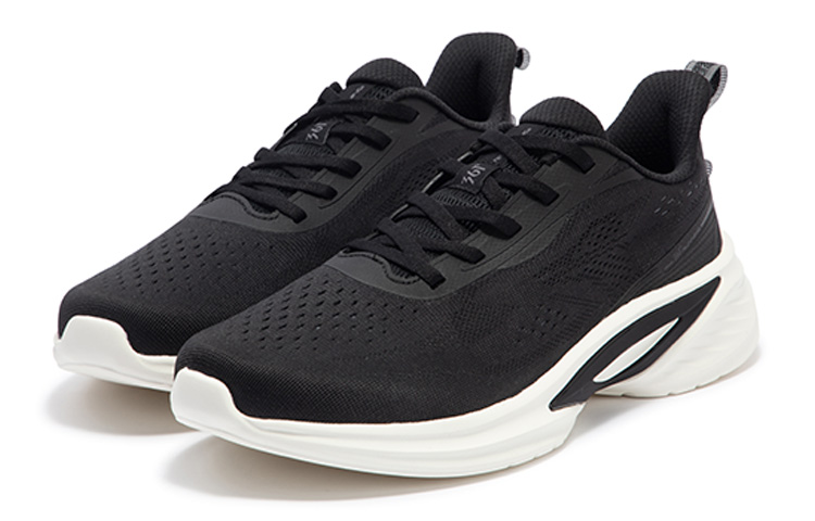 361° Cushioning Slip Resistant Abrasion Resistant Low top Running Shoes Men’s Black White