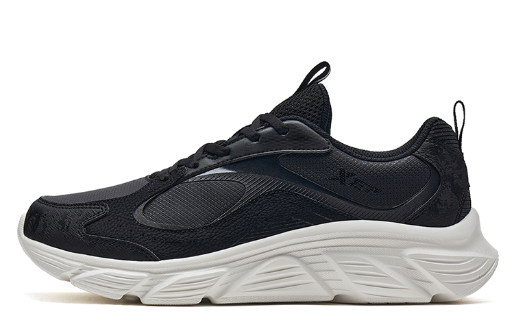XTEP Cushioning Slip Resistant Abrasion Resistant Low top Running Shoes Men’s Black White