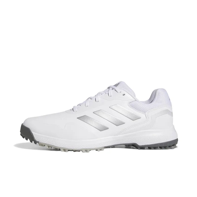 Adidas Traxion Cushioning Slip Resistant Low top Golf Shoes Men's White Silver
