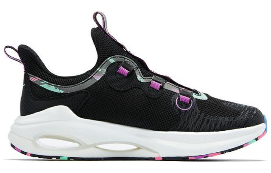 QIAODAN Comfortable Lightweight Rebound Low top Running Shoes Men’s Black Purple