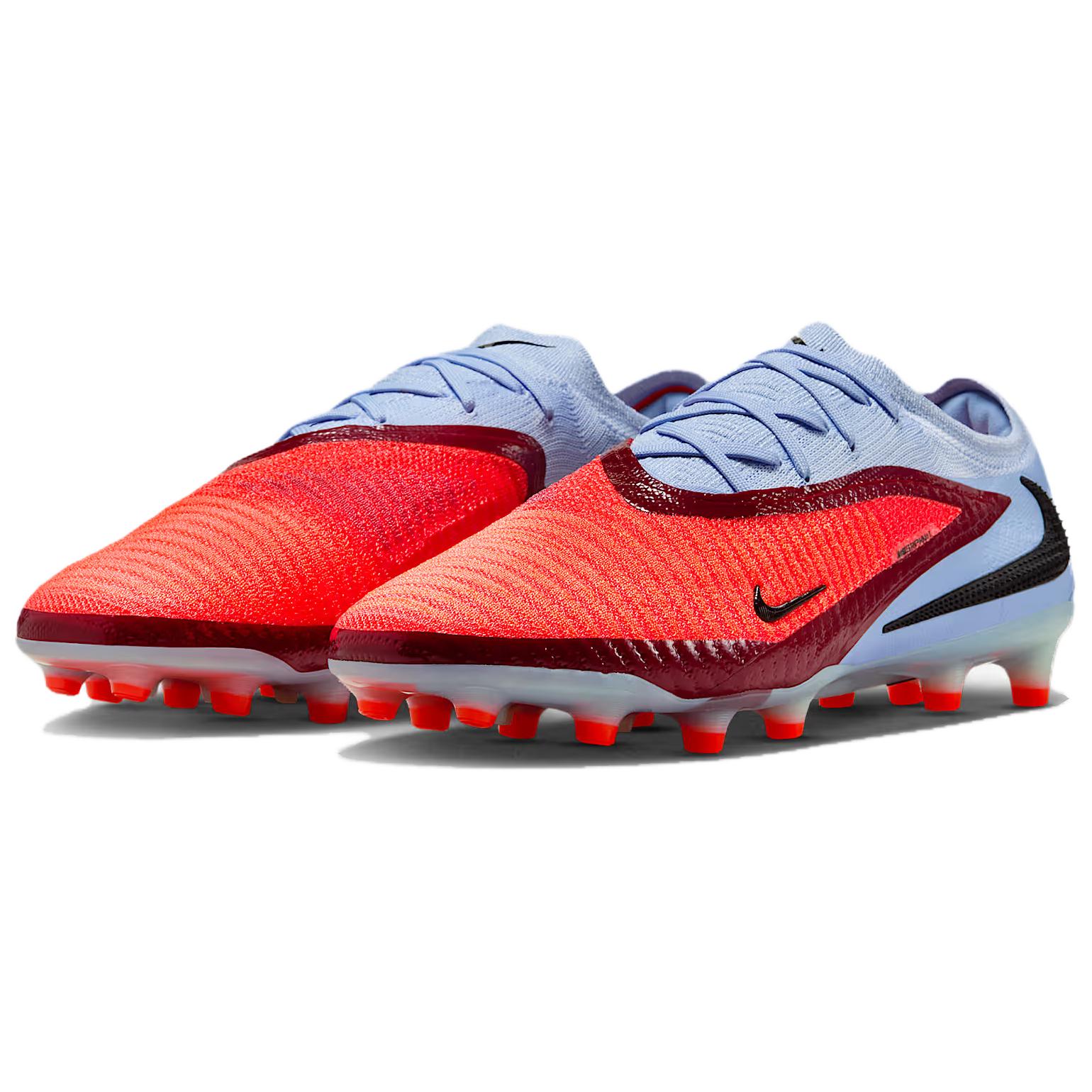 Nike Phantom 6 AG Artificial Ground Synthetic Leather Soccer Shoes Unisex Blue Red