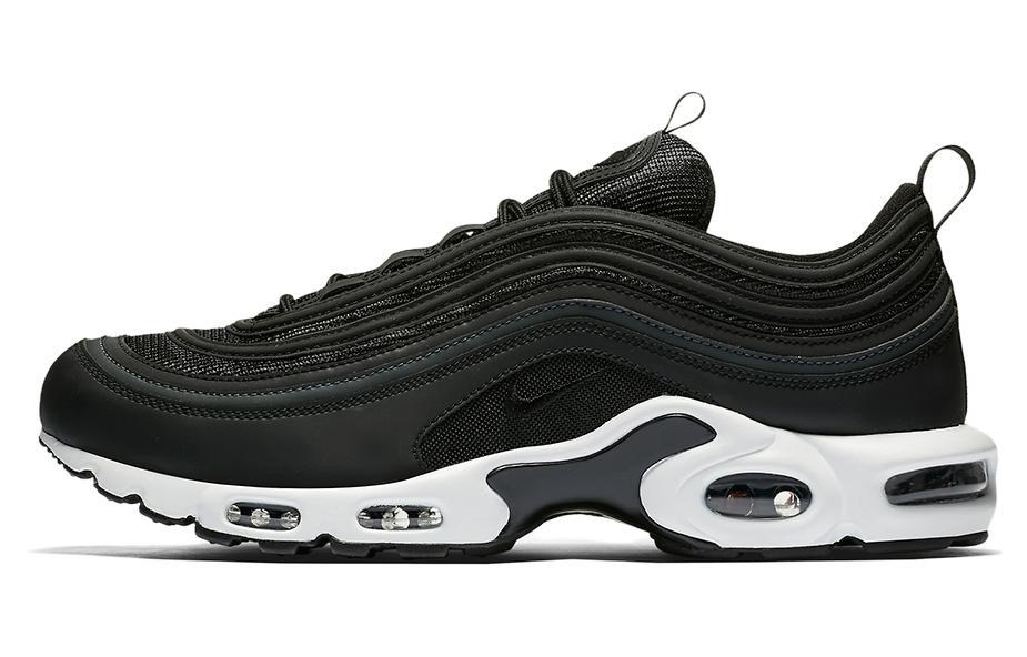 Nike Air Max Plus 97 lace up low top running shoes men's black