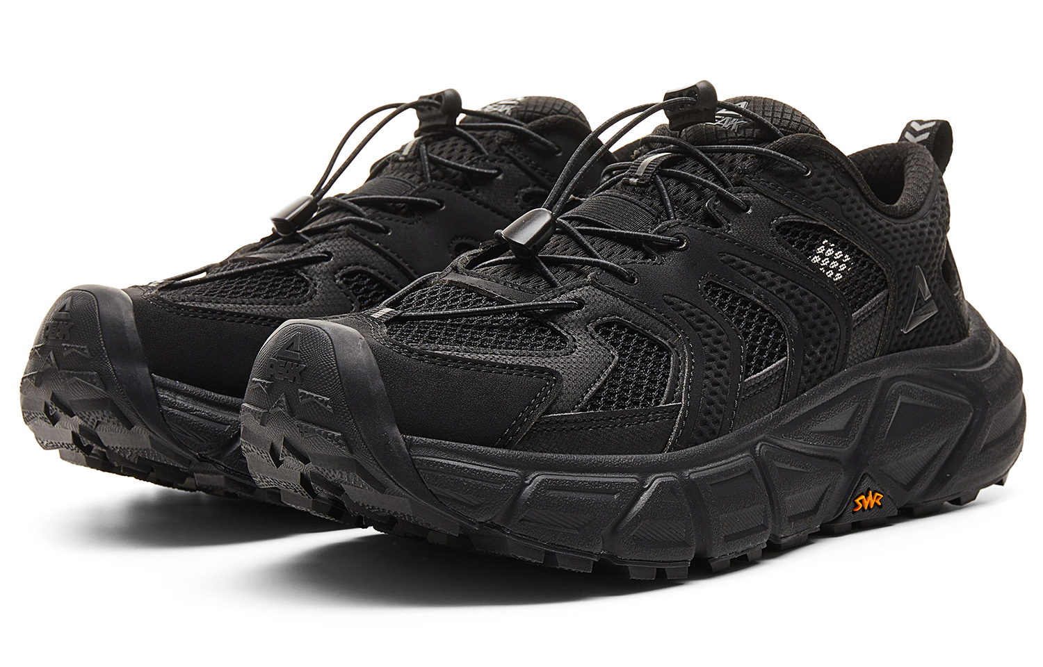 PEAK Cushioning Slip Resistant Rebound Low top Running Sandal Men’s All Black