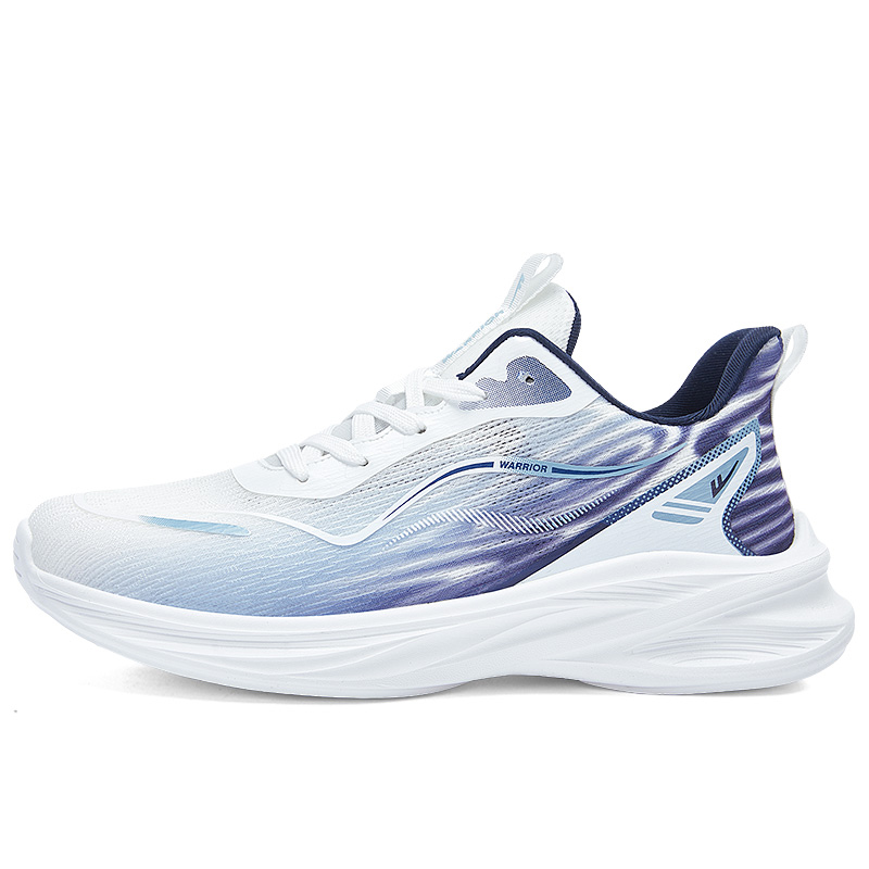 Warrior Cushioning Slip Resistant Running Shoes Men’s White Navy Blue
